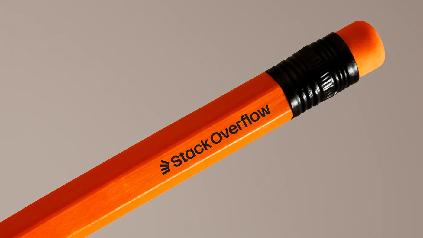 An orange Stack Overflow pencil