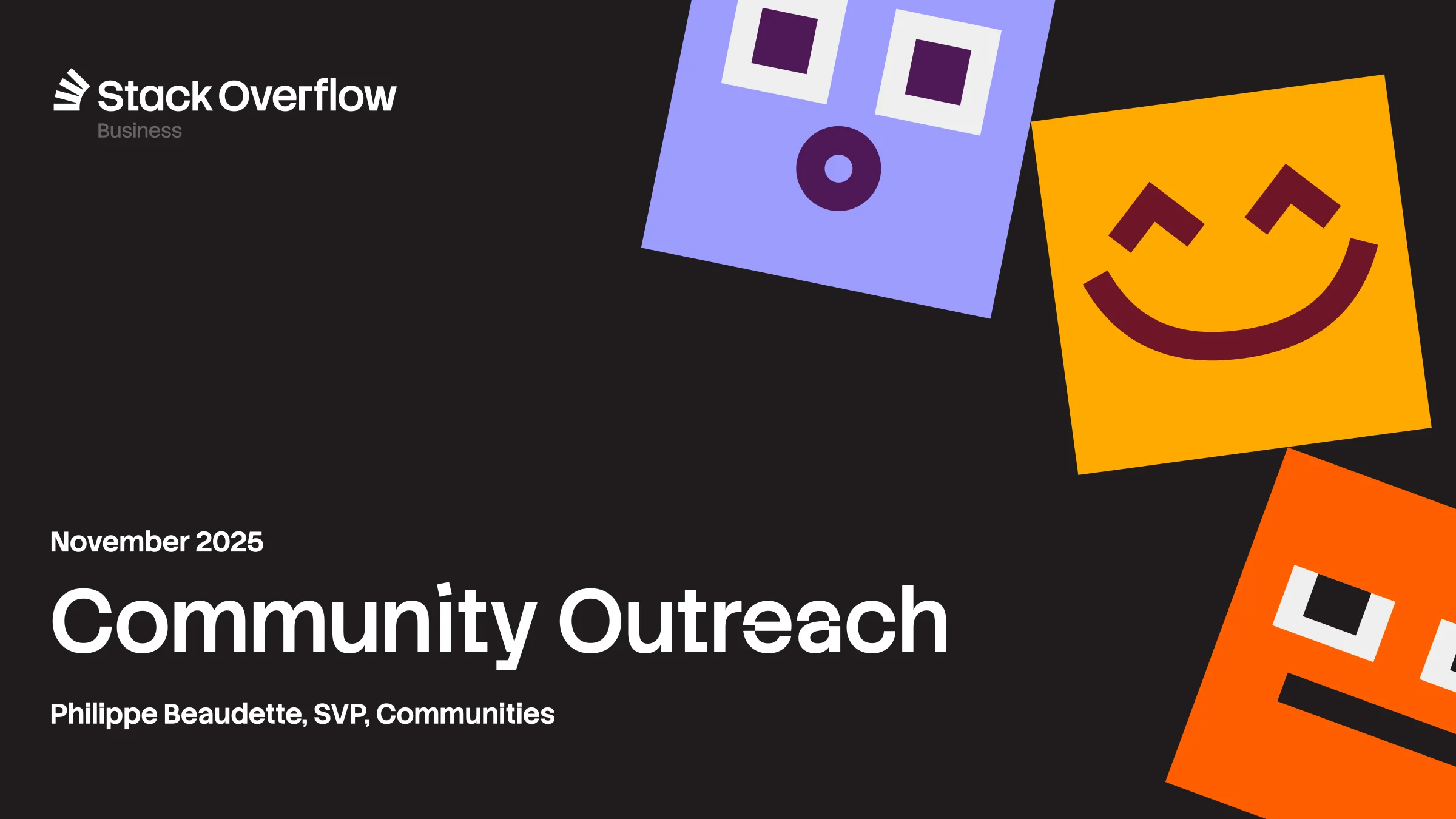 Slide from the Stack Overflow Business Template